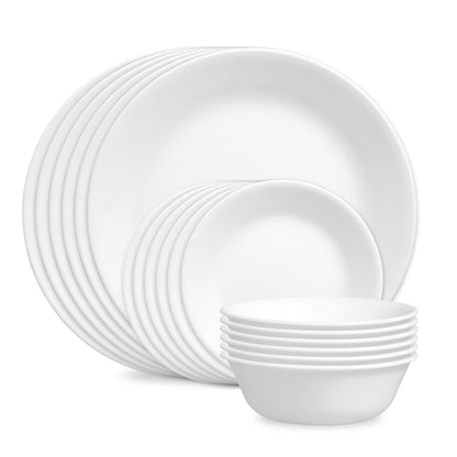 Winter Frost White 18-piece Dinnerware Set, Service for 6