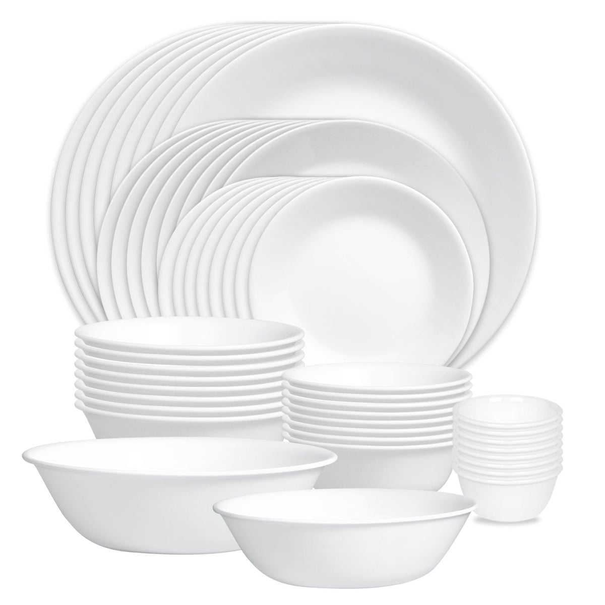 Winter Frost White 50-piece Dinnerware Set, Service for 8, EXCLUSIVE