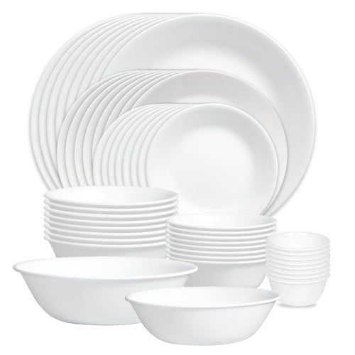 Winter Frost White 50-piece Dinnerware Set, Service for 8, EXCLUSIVE