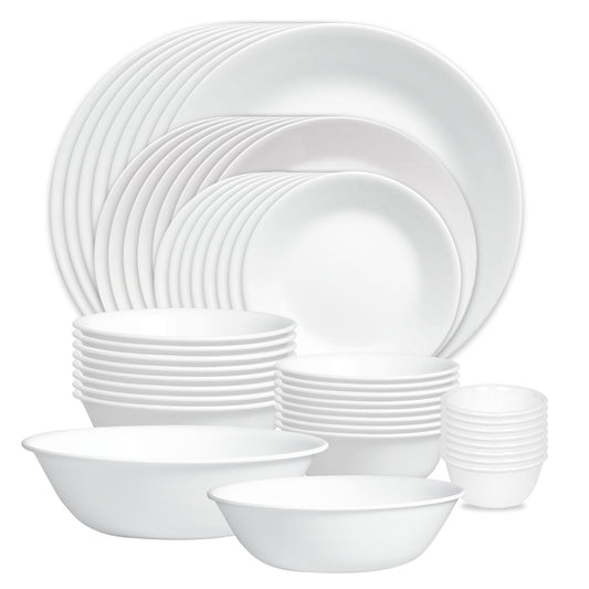 Winter Frost White 50-piece Dinnerware Set, Service for 8, EXCLUSIVE