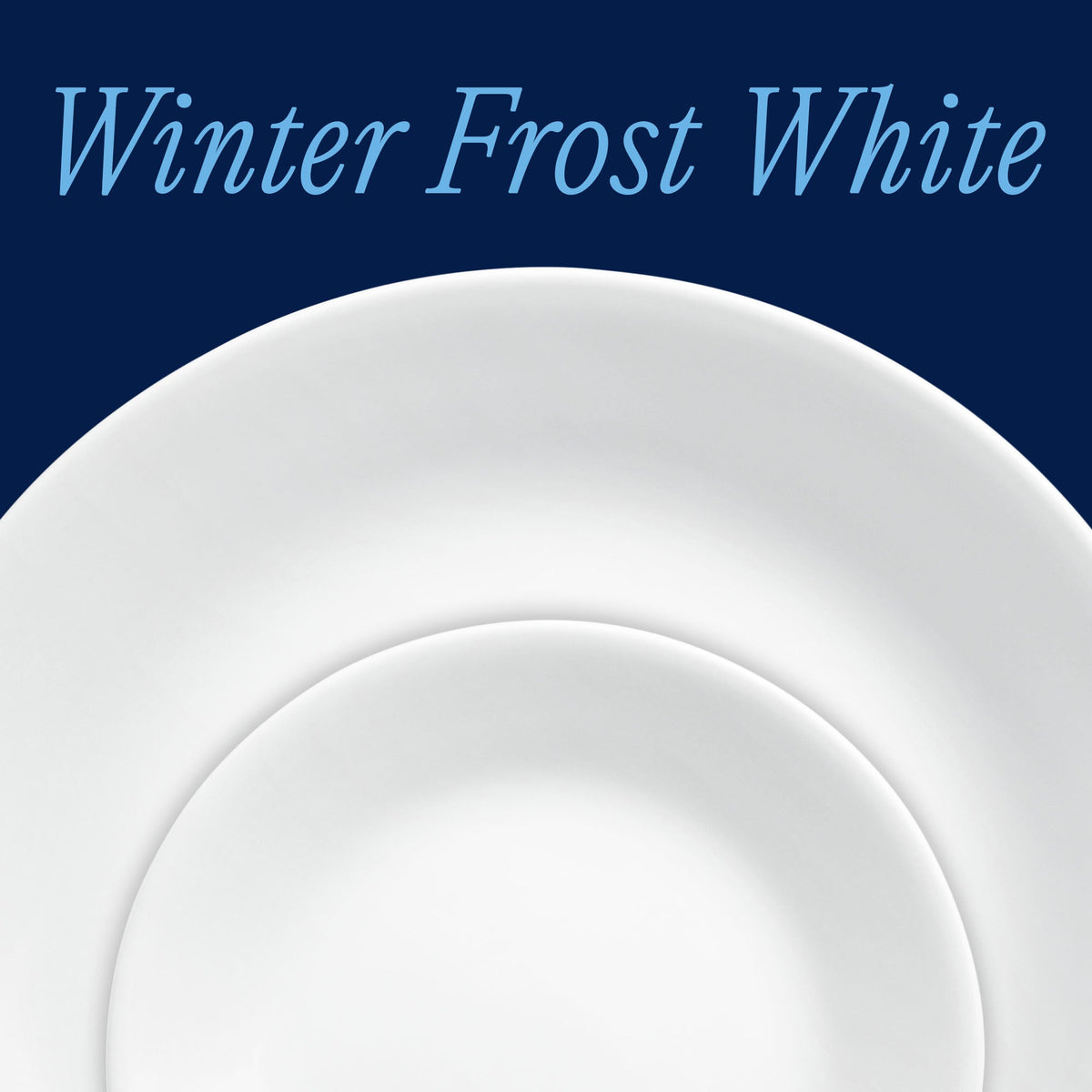 Winter Frost White 16-piece Mugless Dinnerware Set, Service for 4