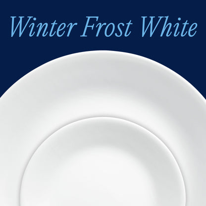 Winter Frost White 16-piece Mugless Dinnerware Set, Service for 4