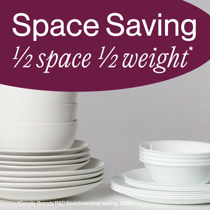 Shimmering White 32-piece Dinnerware Set, Service for 8