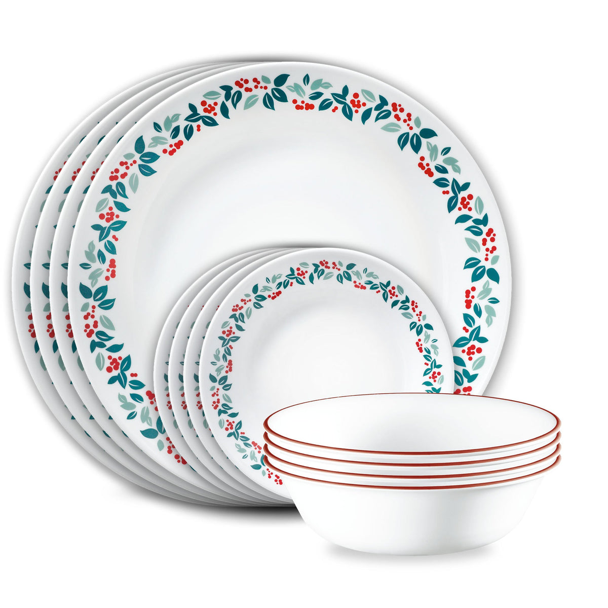 Winter Berries 12-piece Dinnerware Set, Service for 4