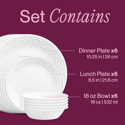 Bella Faenza 18-piece Dinnerware Set, Service for 6