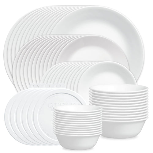 Winter Frost White 66-piece Dinnerware Set, Service for 12