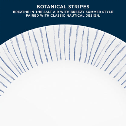 Botanical Stripes 12-piece Dinnerware Set, Service for 4