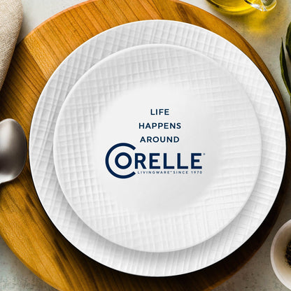 Linen Weave 18-piece Dinnerware Set, Service for 6