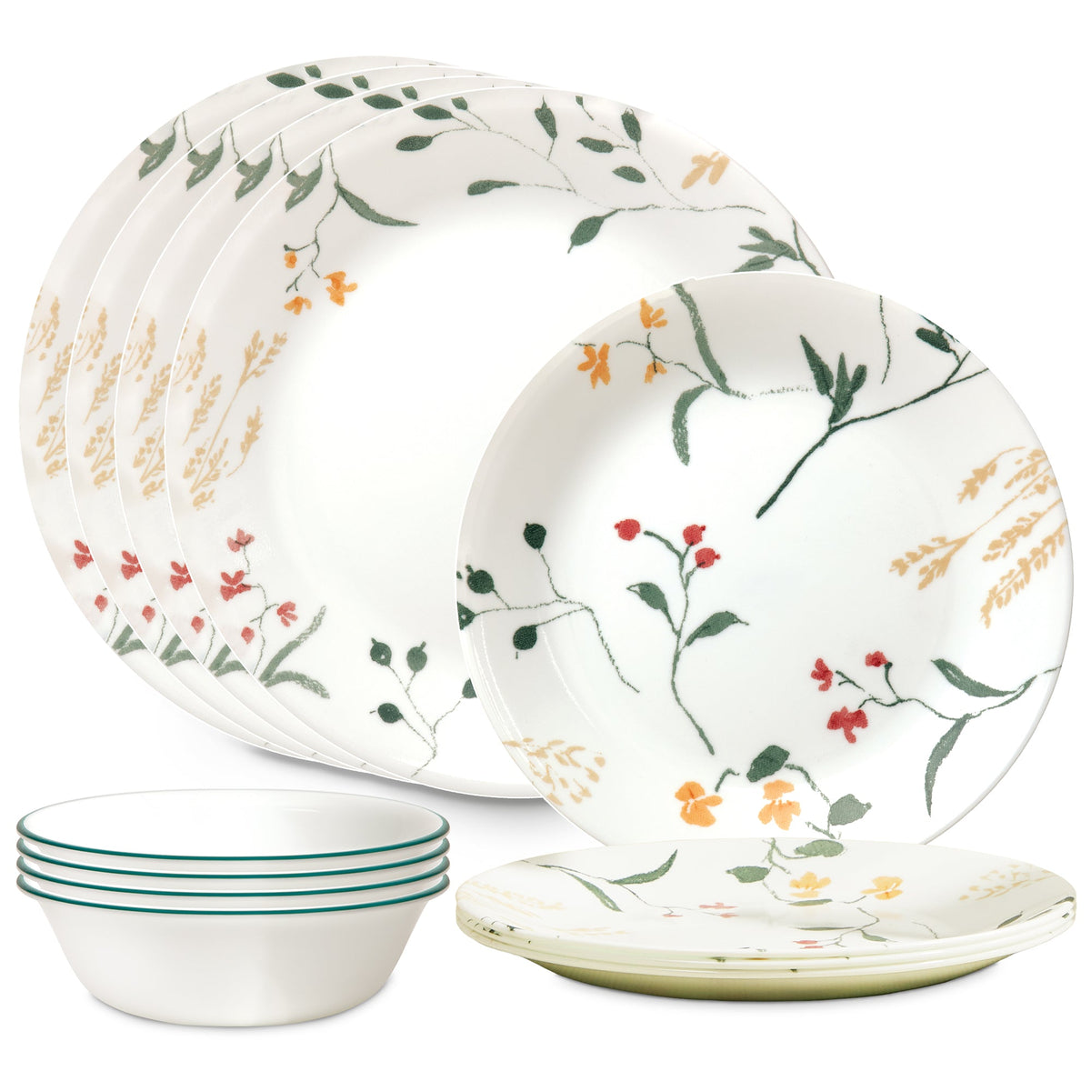 Wildflower Scatter 12-piece Dinnerware Set, Service for 4