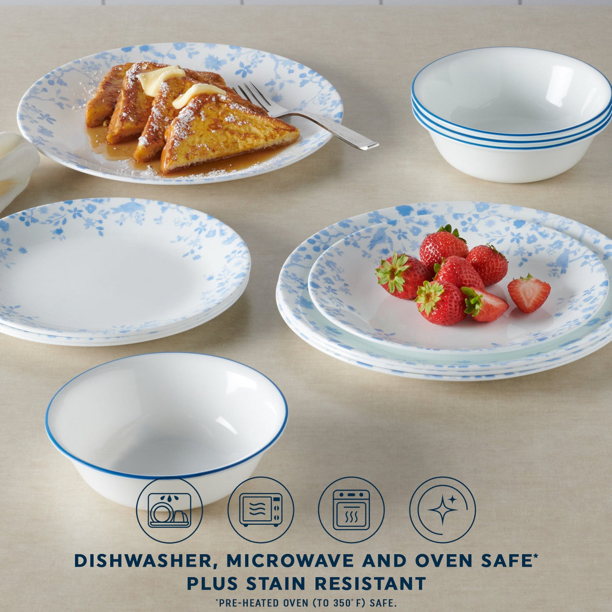 Garden Song 12-piece Dinnerware Set, Service for 4